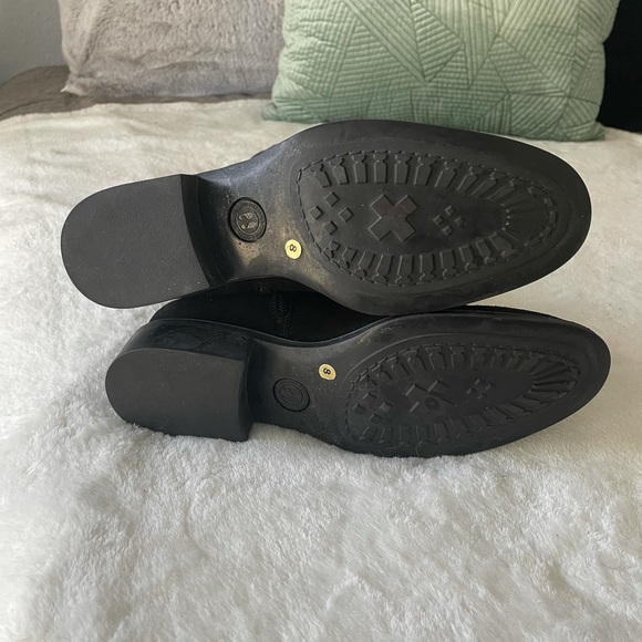 Aquatalia Black Suede Side Zip Tall Riding Boots - Picture 12 of 13